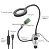 ZTBH Microscope Accessories Kit Flexible Soldering Iron Clip USB 3X Illuminated Magnifying Glass Lighting Table Clamp Repairing Helping Magnifier Welding Loupe Microscope Slides view 2