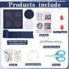 FREEBLOSS DIY Coaster Making Kit with Instructions - Beginner Sashiko Fabric Embroidery Coasters for Adults - Housewarming Gift view 2