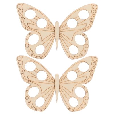 Tofficu Wooden Thread Organizer 2 Pieces Cross Stitch Floss Holder with 8 Holes Portable Embroidery Tool for Craft Storage and Thread Management