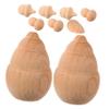VILLCASE 9pcs DIY Mushroom Acorn Shoots Wood Crafts Unfinished Decorations for Painting Projects view 1
