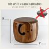 Tyck Design's Large Wooden Yarn Bowl with Lid - 9x7 Inch XL Acacia Wood Holder for Knitting, Crocheting & Macrame - Extra Big & Strong Yarn Storage view 2