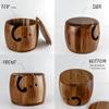 Tyck Design's Large Wooden Yarn Bowl with Lid - 9x7 Inch XL Acacia Wood Holder for Knitting, Crocheting & Macrame - Extra Big & Strong Yarn Storage view 3
