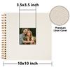 Vienrose Scrapbook 10x10 Inch Hardcover Kraft White Pages DIY Scrapbook Photo Album Linen Cover Scrap Book Photo Albums Scrapbooking Supplies Kit for Couple Family Wedding Travel view 4