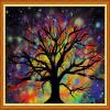 Dooxvey Cross Stitch Kit for Adult Beginners - Moonlight Tree 16x20 inch Pattern view 1
