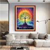 Dooxvey Cross Stitch Kit for Adults Beginners - Stamped Needlepoint Embroidery Pattern - Magic Moonlight Tree 16x20 Inch - 11CT Full Range view 2