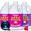 Deep Pour Epoxy Resin - 1.5 Gallon Crystal Clear Resin Epoxy Kit for 2-4" Pour Depths: Not Yellowing and No Bubble Self Leveling, for River Tables, Flower Preservation, and Mold Crafts Mix 2:1 Ratio view 1