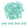 MECCANIXITY 50pcs Light Green Bow Ties 1.5" x 1" Mini Bowknot for Crafting Little Satin Bow Bulk for DIY Sewing Scrapbooking Wedding Gift Present Home Decoration view 1
