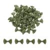 MECCANIXITY 50pcs Olive Green Bow Ties 1.5" x 1" Mini Bowknot for Crafting Little Satin Bow Bulk for DIY Sewing Scrapbooking Wedding Gift Present Home Decoration view 1