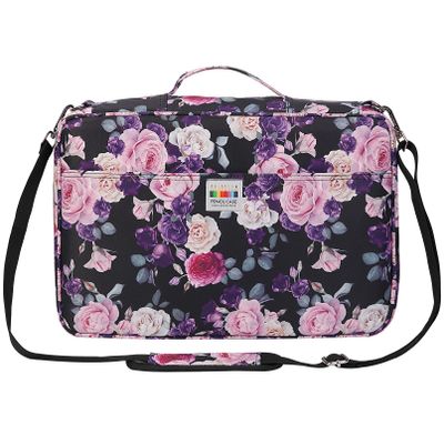 JAKAGO 480 Slots Colored Pencil Case Extra Large Capacity Pen Holder for Artist Painter Zipper Organizer Bag for Marker Highlighter Storage Case for Office Sketch Travel Supplies (Purple Rose)