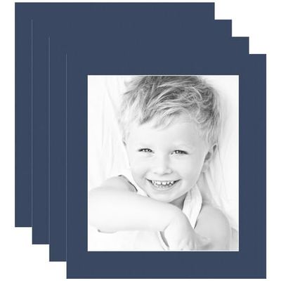 ArtToFrames 12x14 Deep Blue/Midnight Blue Custom Mat for Picture Frame with 8x10 opening size (Mat Only, Frame NOT Included)