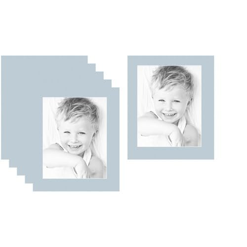 ArtToFrames 11x14 Fountain Blue/Baby Blue Custom Mat for Picture Frame with 7x10 opening size (Mat Only, Frame NOT Included)