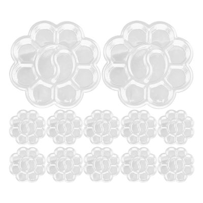 DIYEAH 50pcs Disposable Watercolor Palette for Color Mixing Oil Painting and Craft Projects Flower-Shaped Design for Artists and Students