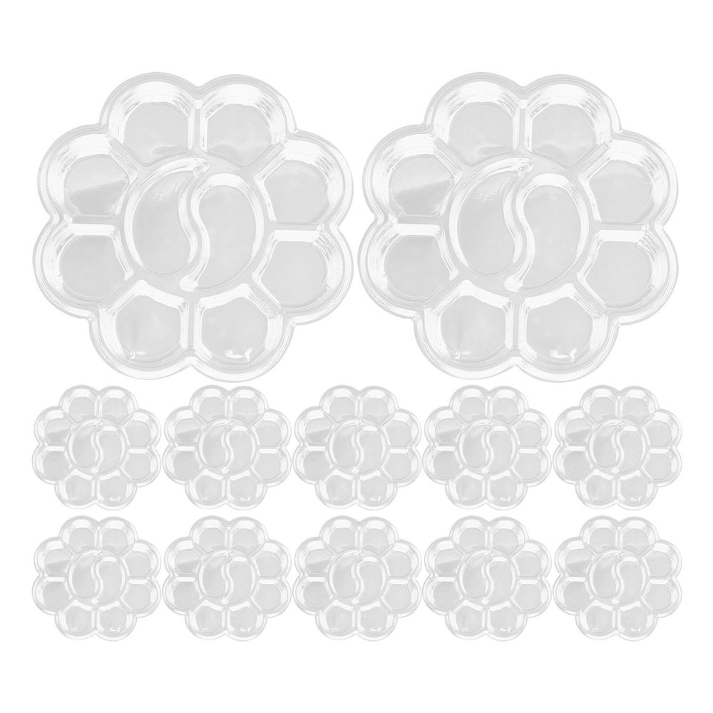 DIYEAH 50pcs Disposable Watercolor Palette for Color Mixing Oil Painting and Craft Projects Flower-Shaped Design for Artists and Students
