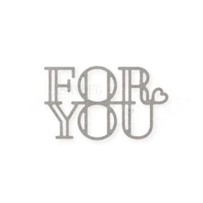 for You Word Die Cuts DIY Sewing Metal Cutting Dies for Handmade Card Making Stencils Festivals Scrapbooking Album Paper Craft Template