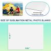 10 Pcs 10''x12'' Aluminum Sublimation Metal Photo Blanks, Metal Sublimation Blank Sign 0.45mm Thick Photo Sign Blank view 2