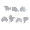 8pcs Silicone for DIY Crafts Continent Shape Coaster Tear- Creative Cup Mat for Unique Designs Reusable Soft Silicone Craft Tools view 1