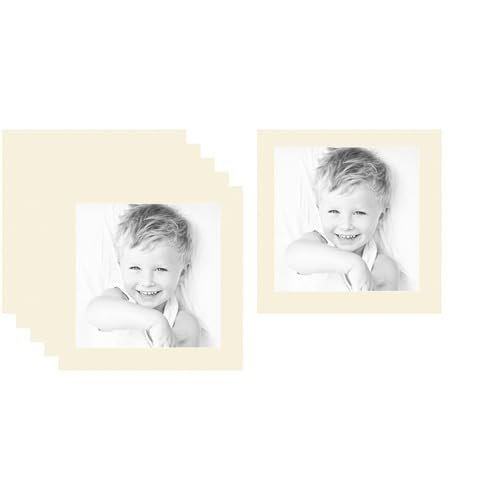 ArtToFrames 14x14 Cream Linen/Ivory Custom Mat for Picture Frame with 10x10 opening size (Mat Only, Frame NOT Included)