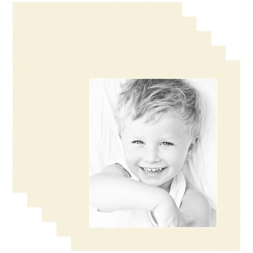 ArtToFrames 12x14 Cream Linen/Ivory Custom Mat for Picture Frame with 8x10 opening size (Mat Only, Frame NOT Included)