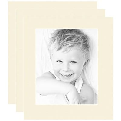 ArtToFrames 8.5x11 Cream Linen/Ivory Custom Mat for Picture Frame with 4.5x7 opening size (Mat Only, Frame NOT Included)