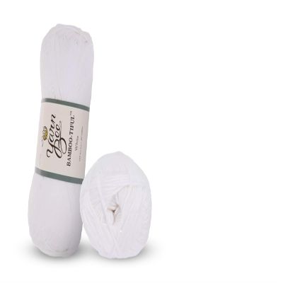 Hobby Lobby Yarn Bee 3 - Lightweight Yarn for Crocheting & Knitting Soft Yarn Skein 257 Yards of Cotton & Viscose Yarn for Crocheting Blankets, Hats, & More Craft Supplies, White