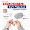 Hobby Lobby Yarn Bee 3 - Lightweight Yarn for Crocheting & Knitting Soft Yarn Skein 257 Yards of Cotton & Viscose Yarn for Crocheting Blankets, Hats, & More Craft Supplies, White view 3