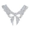 White Lace Fabric Patches Embroidery Applique Imitation Pearls Lace Applique Sewing On Patches Embroidered Trim Applique for Crafting Wedding Prom Dress Jeans Clothes Decor view 1