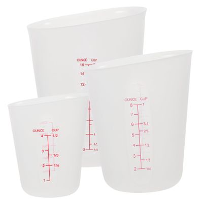 PLAFOPE 3pcs Silicone Epoxy Resin Measuring Cups Graduated DIY Mixing Cups Epoxy Measuring Supplies