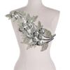 Sequin Beaded Flower Embroidery Patches Metallic Luster Embroidery Sequin Lace Appliques Sewing Trim for Wedding Dress Bridal Headdress DIY Sewing Patch Accessories view 2