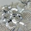 Sequin Beaded Flower Embroidery Patches Metallic Luster Embroidery Sequin Lace Appliques Sewing Trim for Wedding Dress Bridal Headdress DIY Sewing Patch Accessories view 4