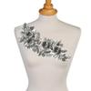 Embroidery Lace Flower Appliques 3D Flowers Appliques Beads Rhinestones Embroidery Trim Floral Embellishments Sew On Patches for Wedding Dress Bridal Headdress DIY Sewing Accessories view 3