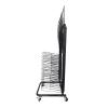 THEGA Mobile Paint Drying Rack - Art Drying Rack for Classroom, with 25 Removable Shelves Art Drying Rack, Artwork Storage Canvas Stack Rack with Wheels, for Painting, Drawings, Steel view 3