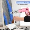 flatpincololee 200W Tufting Gun Kit - 2 in 1 Cut Pile & Loop Pile Tufting Gun Starter Kit and Cordless Carpet Trimmer, Rug Making Kit for Beginners,Pink view 2