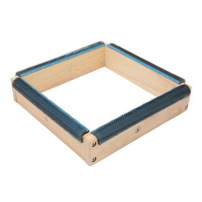 POTRUWE Punch Needle Frame, Gripper Strip Frames Punch Needle Rug Hooking Frame Embroidery Hoop, Solidwood Easy Assembly Rug Hooking Frame with Screws Wrench,25cm / 9.8Inch