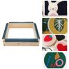 POTRUWE Punch Needle Frame, Gripper Strip Frames Punch Needle Rug Hooking Frame Embroidery Hoop, Solidwood Easy Assembly Rug Hooking Frame with Screws Wrench,25cm / 9.8Inch view 3