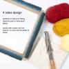 POTRUWE Punch Needle Frame, Gripper Strip Frames Punch Needle Rug Hooking Frame Embroidery Hoop, Solidwood Easy Assembly Rug Hooking Frame with Screws Wrench,25cm / 9.8Inch view 4