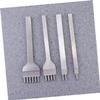 NUOBESTY 4pcs Leather Punching Tool DIY Rhomboid Cutting Chisel for Leather Craft Durable White Steel Punch for Watch Bands and Accessories view 4