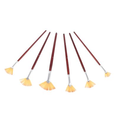 DIYEAH 6pcs Style Watercolor Artist Brush Kit Fish Tail Shape for Canvas Painting Stencil Painting