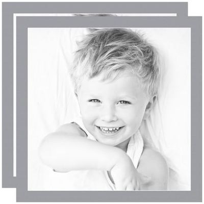 ArtToFrames 24x24 Silver/Silver Custom Mat for Picture Frame with 20x20 opening size (Mat Only, Frame NOT Included)