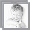 ArtToFrames 24x24 Silver/Silver Custom Mat for Picture Frame with 20x20 opening size (Mat Only, Frame NOT Included) view 1