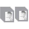 ArtToFrames 8.5x11 Silver/Silver Custom Mat for Picture Frame with 4.5x7 opening size (Mat Only, Frame NOT Included) view 1