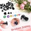 TOAOB 48 Set Safety Eyes Glitter Plastic for Amigurumis 16mm 18mm 25mm Round Craft Crochet Eyes with Washers 8 Colors for DIY Puppet Stuffed Animals Making view 3