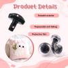 TOAOB 48 Set Safety Eyes Glitter Plastic for Amigurumis 16mm 18mm 25mm Round Craft Crochet Eyes with Washers 8 Colors for DIY Puppet Stuffed Animals Making view 4