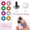 TOAOB 32 Set Glitter Safety Eyes for Amigurumis 25mm Round 8 Colors Crochet Doll Eyes with Washers for DIY Puppet Stuffed Animals Making view 2