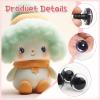 TOAOB 32 Set Glitter Safety Eyes for Amigurumis 25mm Round 8 Colors Crochet Doll Eyes with Washers for DIY Puppet Stuffed Animals Making view 3