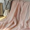 OqcEha Chiffon Fabric,Sheer Fabric, 135cm Wide 100CM Long Stripe Embroidered Embroidered Semi Sheer by The Metre for Dress Making Scarf Craft (Color : Pink, Size : 150 * 100cm) view 2