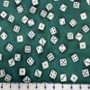 NineTribe Basics Cotton Fabric QT Fabrics This & That VI Game Night Tossed Green Dice 1649-28731-G Fabric by The Yard view 1