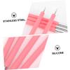 Lurrose 5pcs Silicone Double-Ended Dotting Tools Set for Nail Art Polymer Clay Pottery and Cake Decorating Flexible Ball Tips and Silicone Tips for Detailing and Sculpting view 2