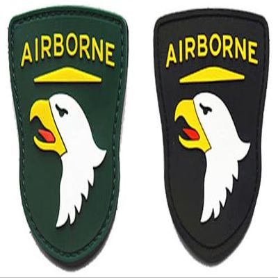 101st Airborne Division PVC Patch Armband Badge Military Decorative Sewing Applique Embellishment Tactical Patches (2p)