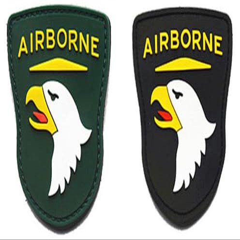 101st Airborne Division PVC Patch Armband Badge Military Decorative Sewing Applique Embellishment Tactical Patches (2p)