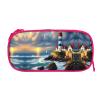 GeRRiT Lighthouse Diamond Paint Print Large Pencil Case Pouch With Zipper,Adults Office Travel Stationery Makeup Bag, Pink, RXZER23 view 3